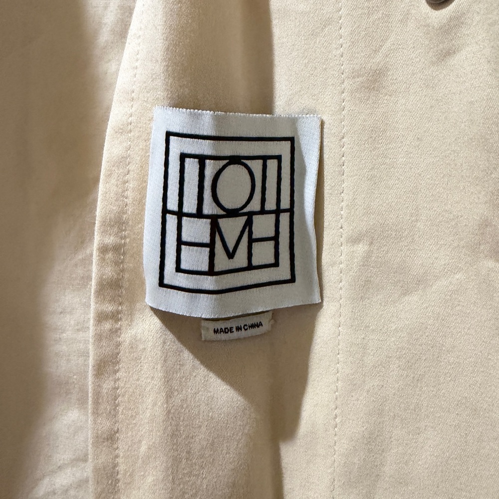 Toteme Cream Overshirt Washed Cotton - Picture 5 of 12